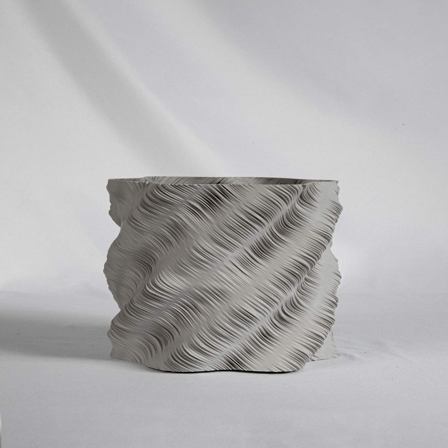 Calisia 3D printed decorative vase in coastal rock finish