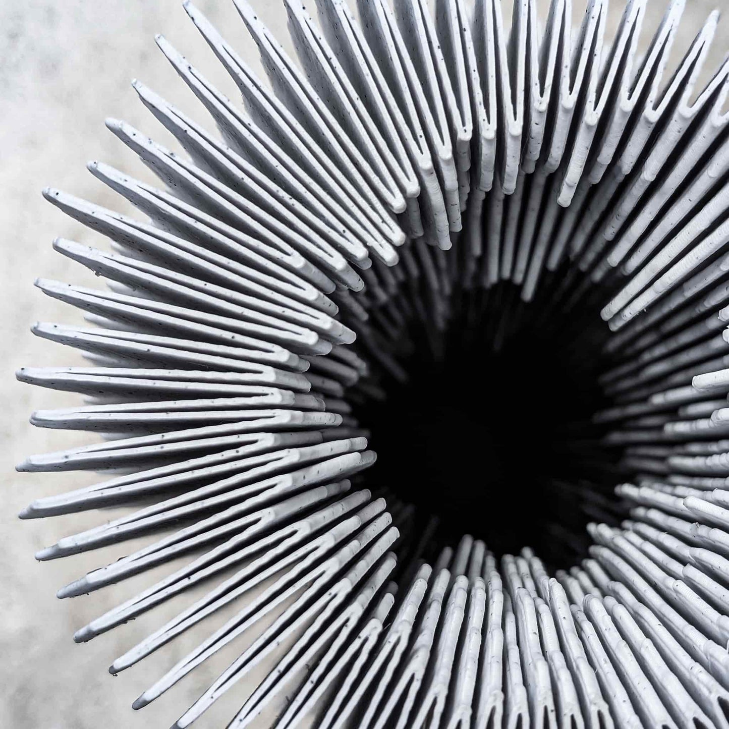 top view of PROFILUM vase showing wave pattern