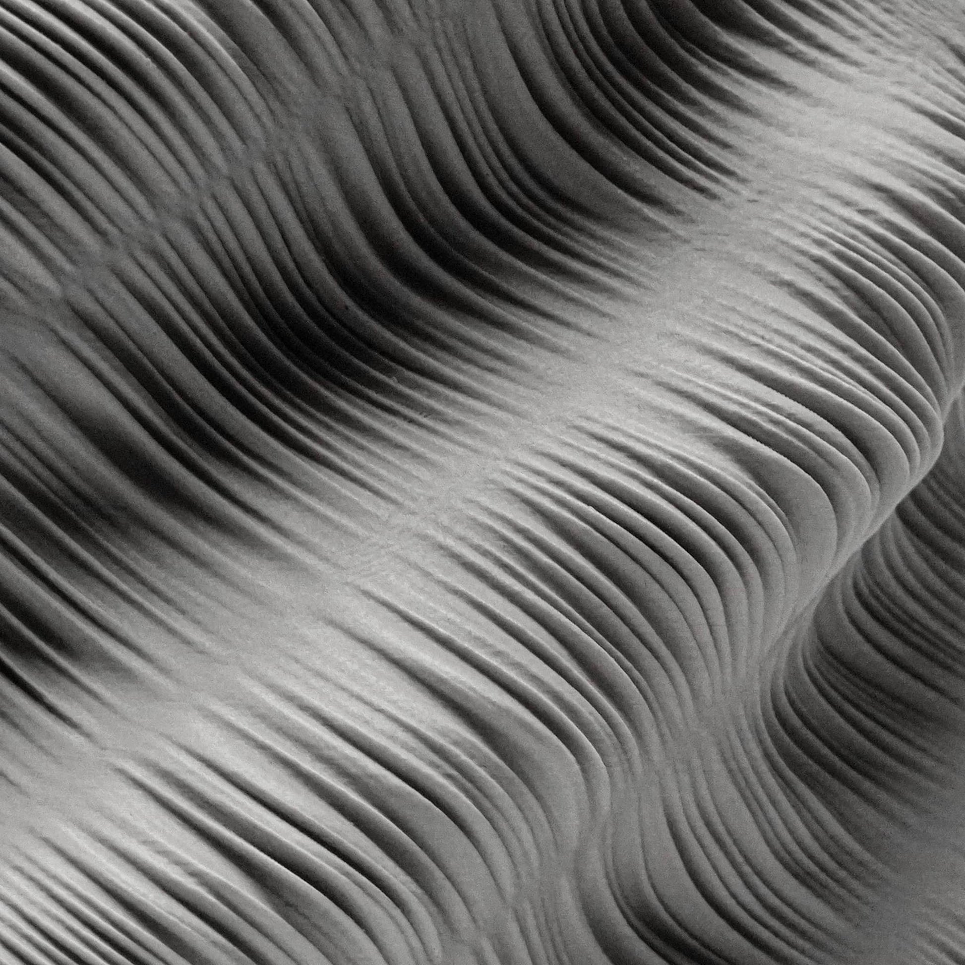 Close-up of layered strata on Calisia sustainable 3D printed vase